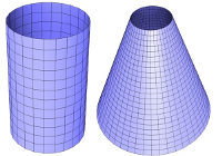 Zylinder (links) - Kegel (rechts) - Quelle: www.3d-meier.de